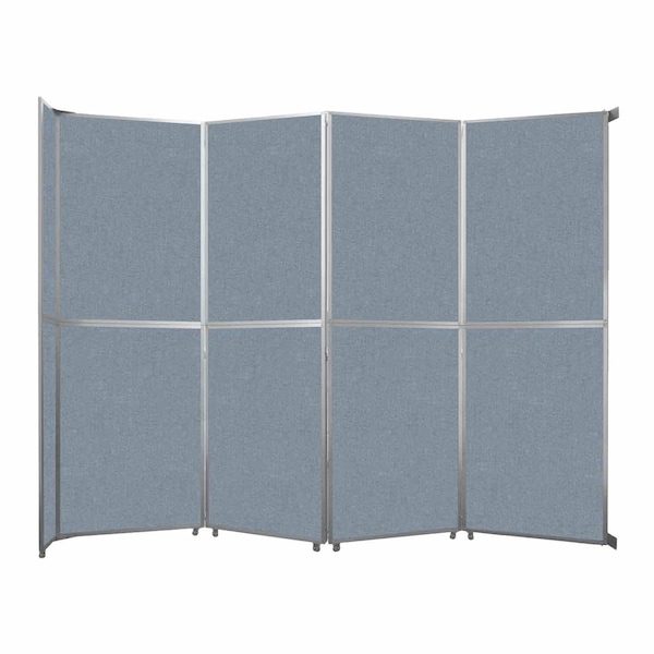 Operable Wall Folding Room Divider 15'7" x 12'3" Powder Blue Fabric